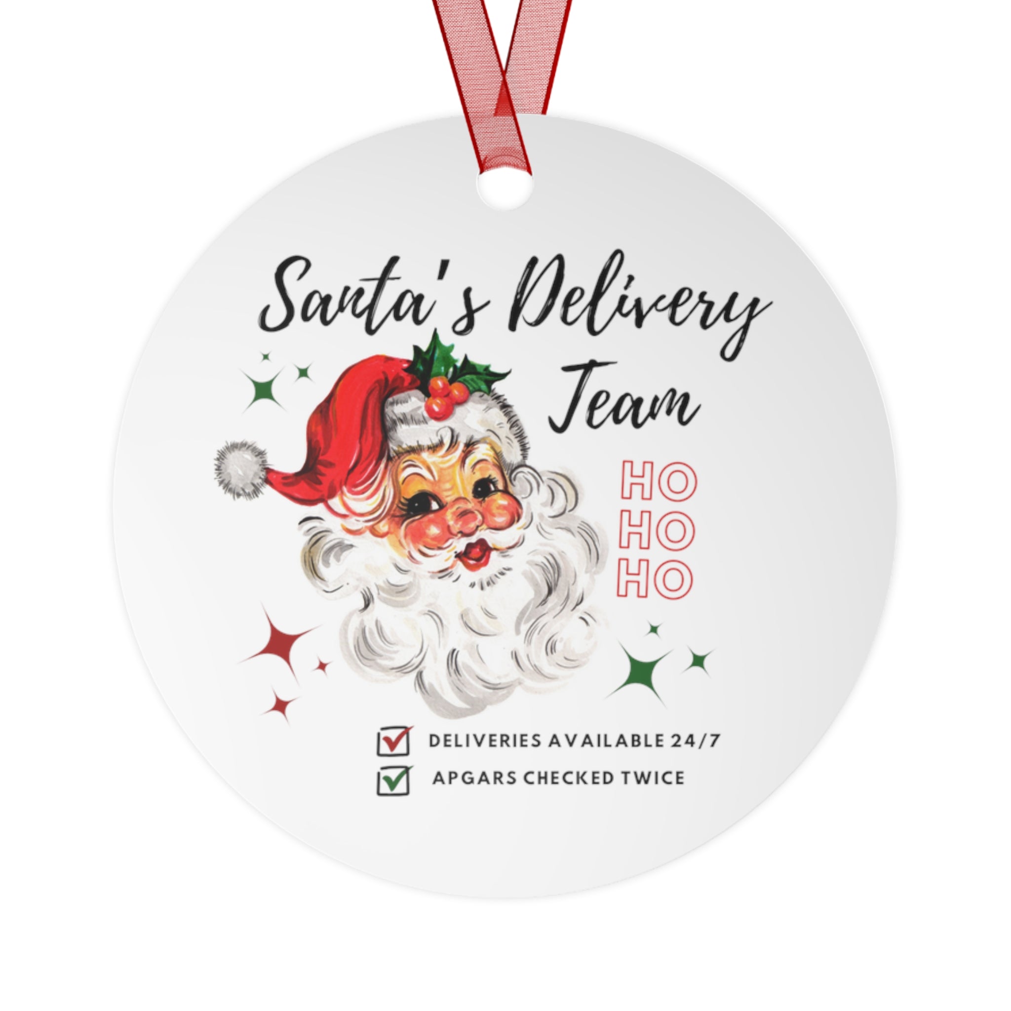 Santa's Delivery Team Ornament