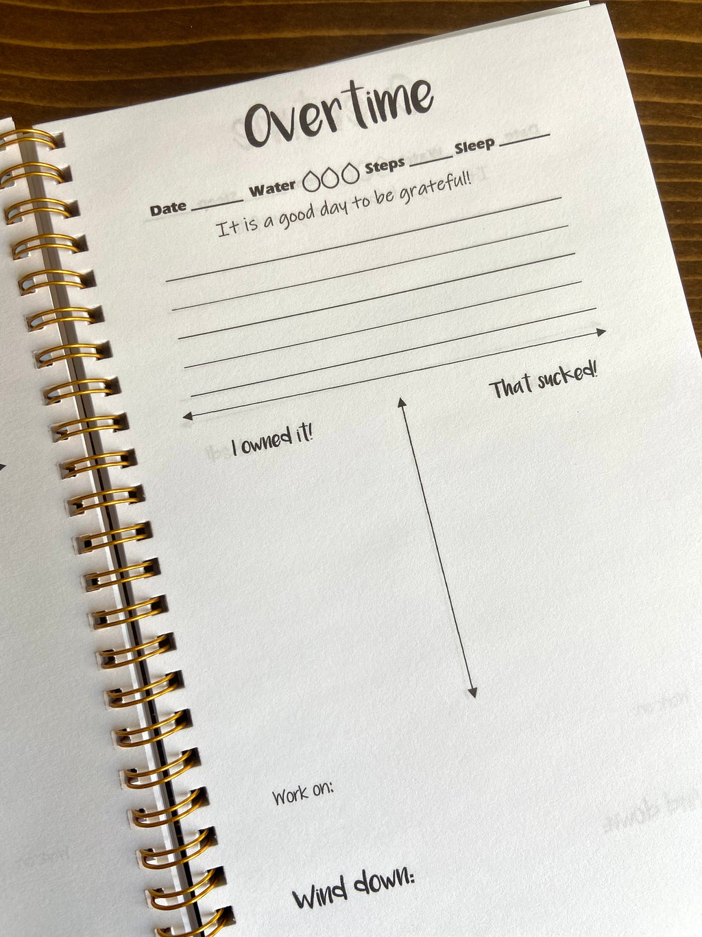Nurse Journal. Overtime Journal, daily pages and prompts to help nurses or shift workers.
