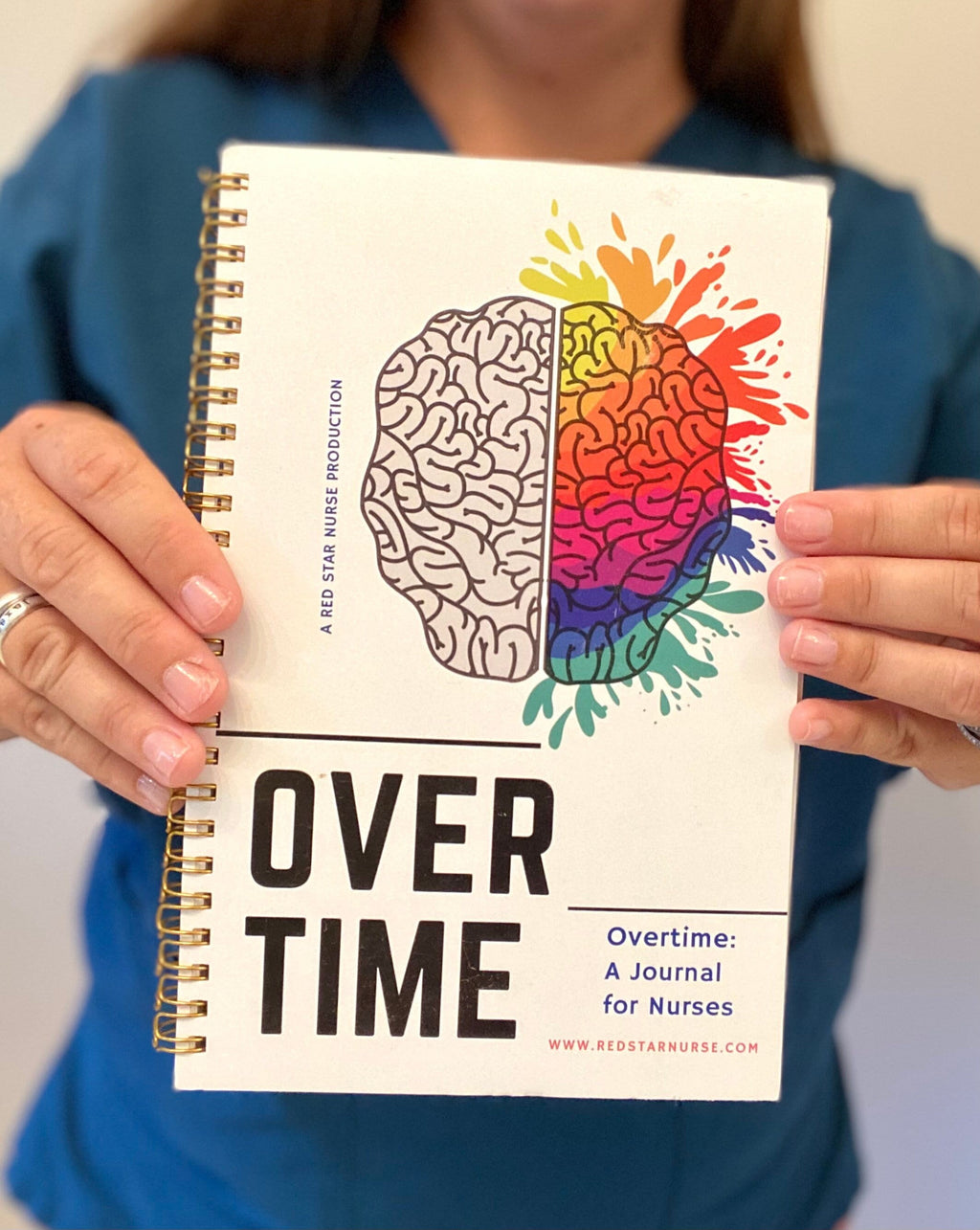 Nurse Journal. Overtime Journal, daily pages and prompts to help nurses or shift workers.