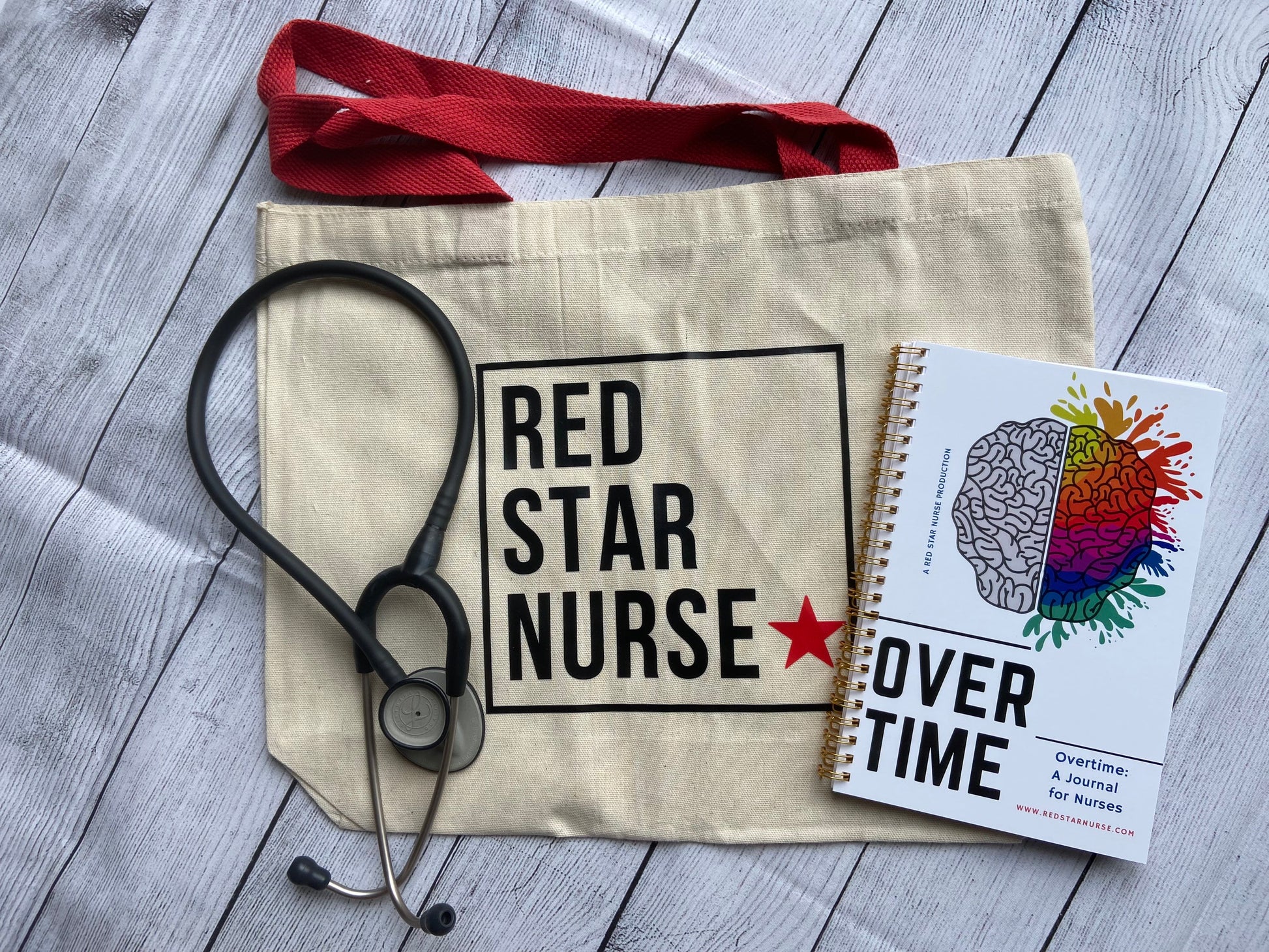 Nurse Journal. Overtime Journal, daily pages and prompts to help nurses or shift workers.