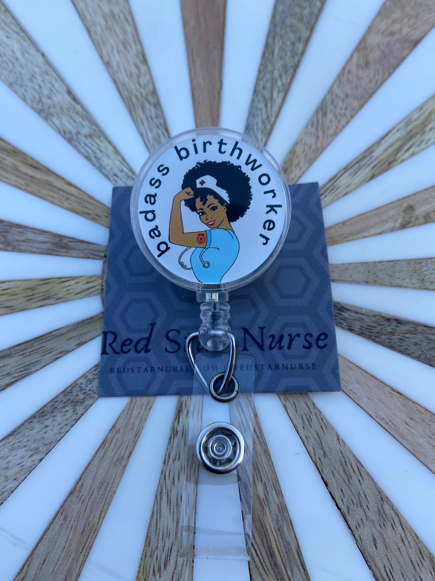 Nurse Charlotte badge reel