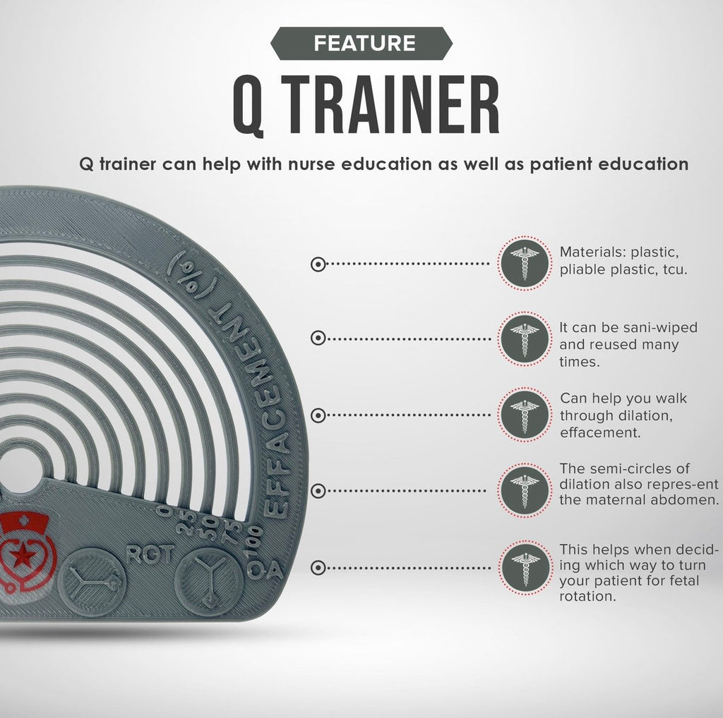 Cervical Exam Tool, dilation, effacement, presentation. Q Trainer
